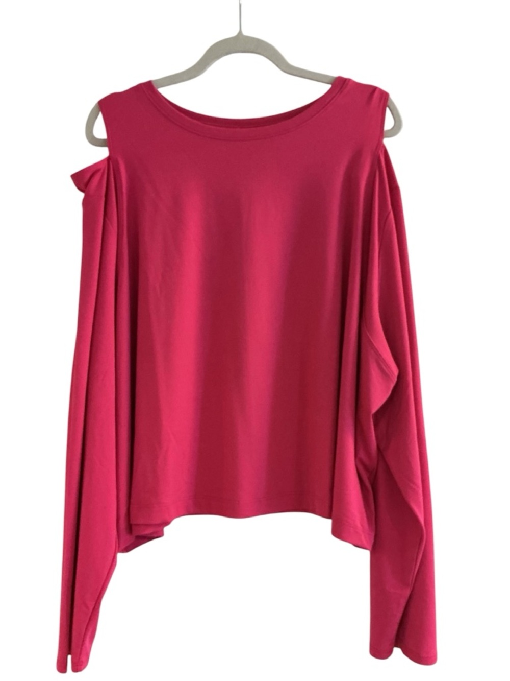 all in motion Cold-Shoulder Long Sleeve Top - Hot Pink 4X  NWT